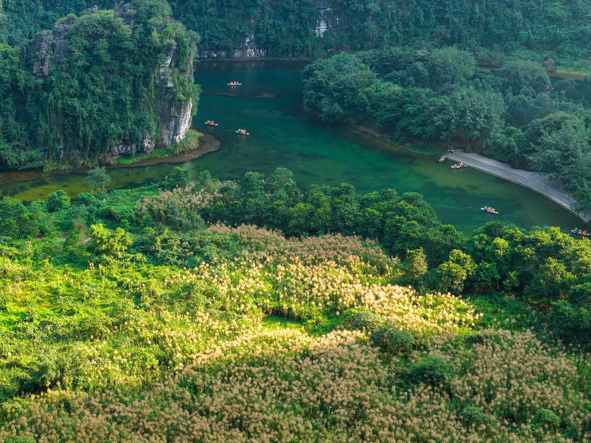 Vẻ đẹp của Ninh Bình mùa lau trắng