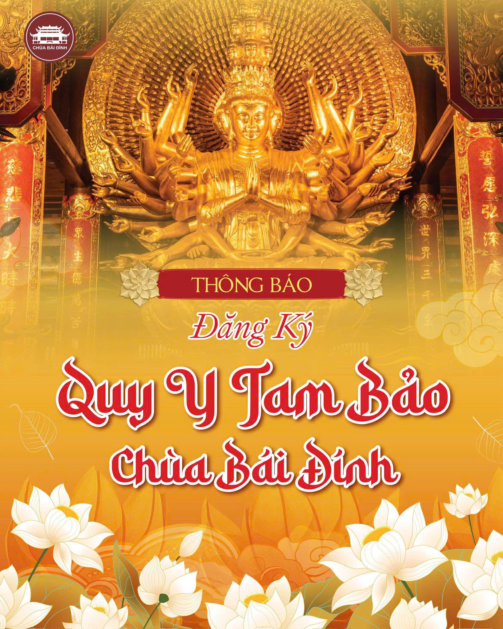 ĐĂNG KÝ QUY Y TAM BẢO TẠI CHÙA BÁI ĐÍNH